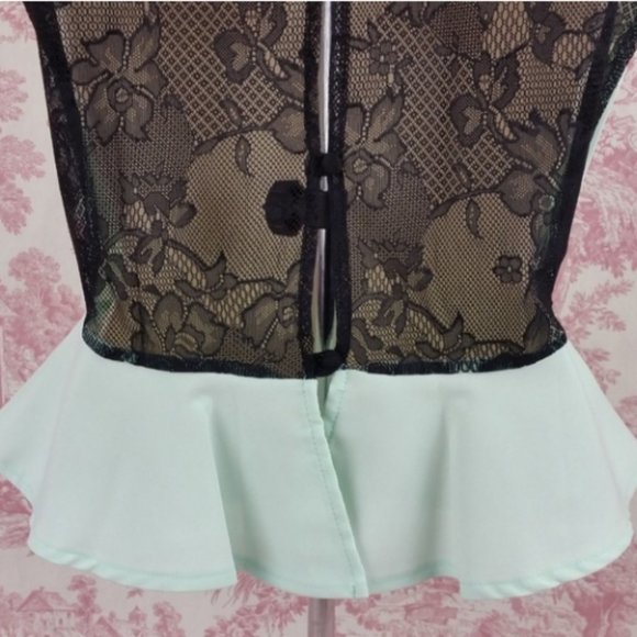 Donated - Ali & Kris Mint green top with lace back - Picture 4 of 9